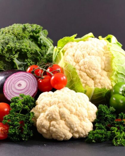 fresh veggies for a low-purine gout diet plan
